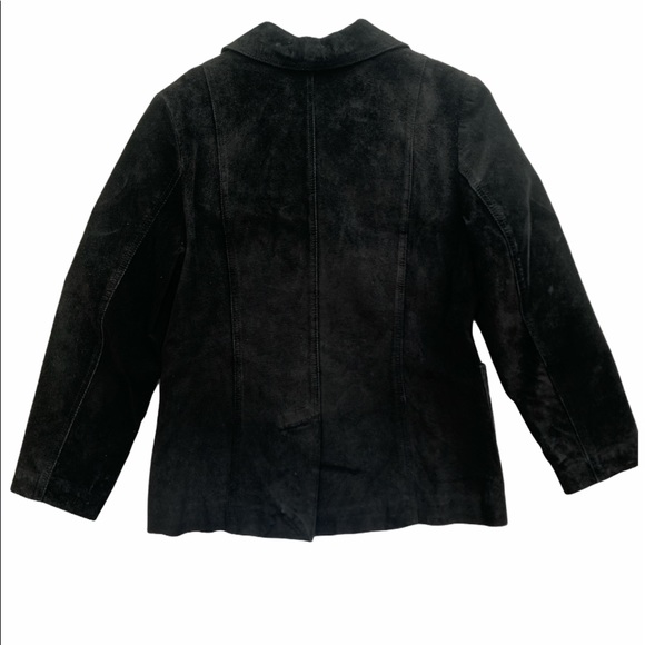 Suede leather button down jacket - Picture 2 of 6
